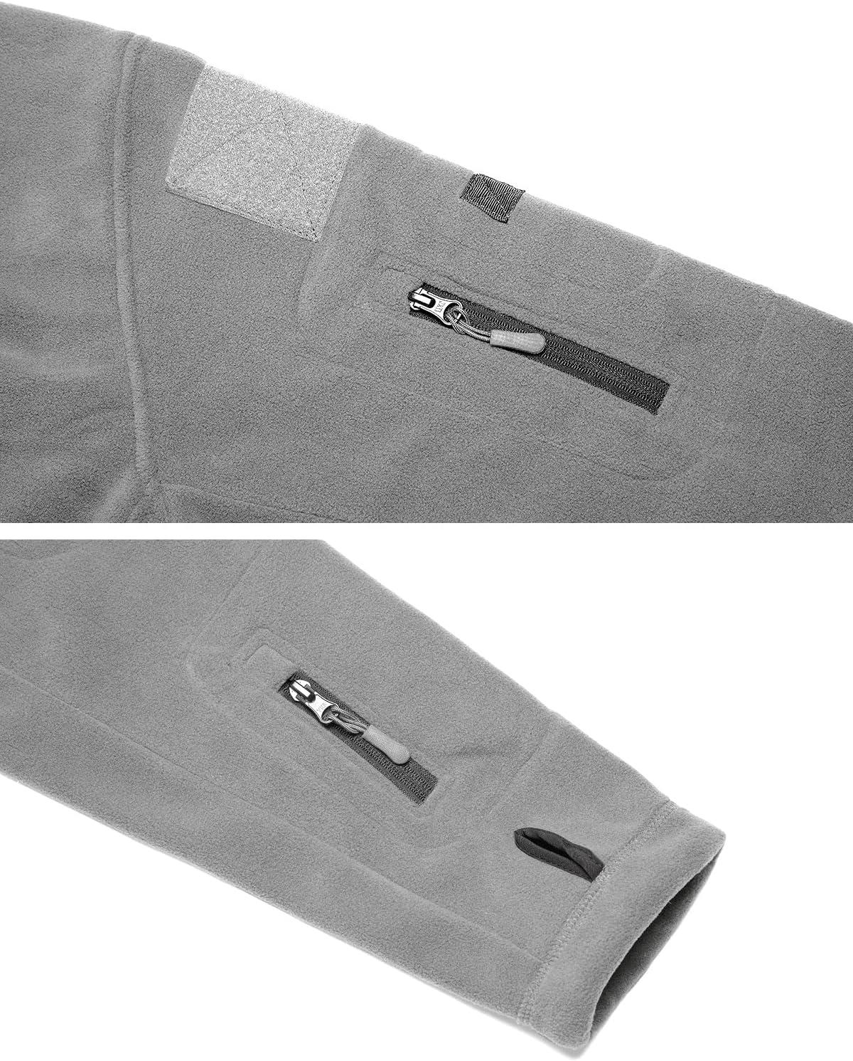 imageReFire Gear Mens Warm Military Tactical Sport Fleece Hoodie JacketLight Gray