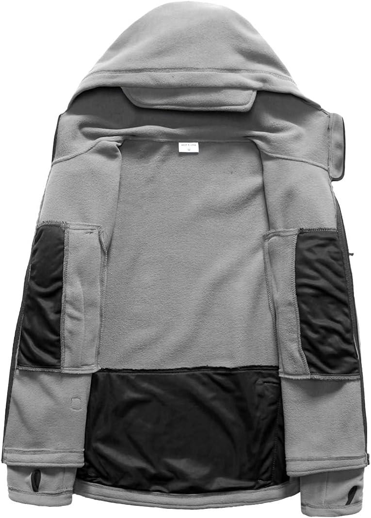 imageReFire Gear Mens Warm Military Tactical Sport Fleece Hoodie JacketLight Gray