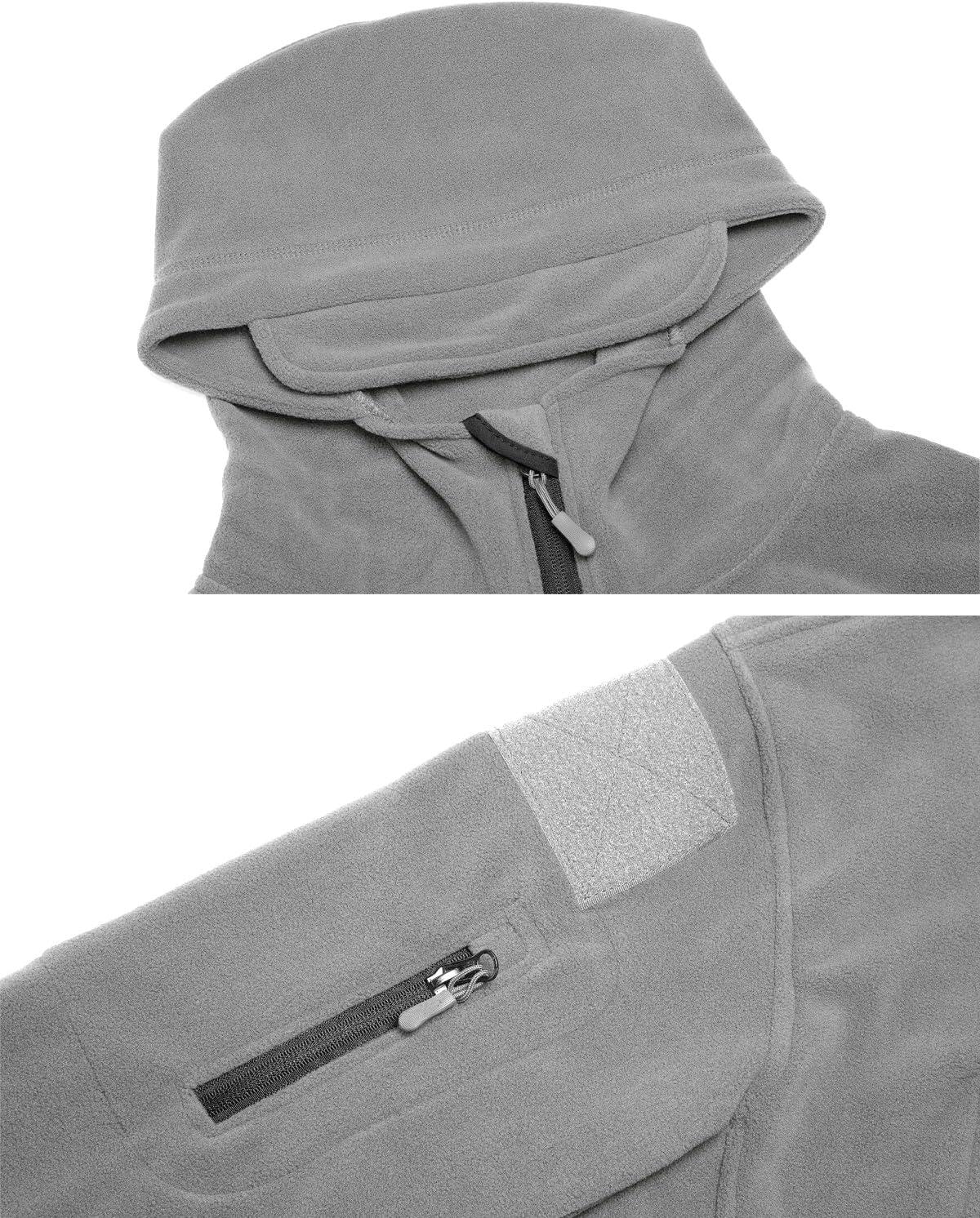 imageReFire Gear Mens Warm Military Tactical Sport Fleece Hoodie JacketLight Gray