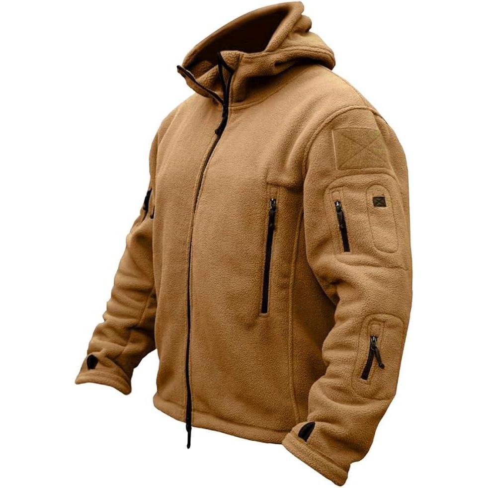 imageReFire Gear Mens Warm Military Tactical Sport Fleece Hoodie JacketKhaki