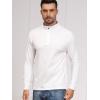 Pull-over à manches longues pour hommes 1/4 de CARWORNIC Slim Fit Stretch Coton Mock Neck Work Golf Shirts (Beige)