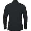 T-shirt à manches longues avec fermeture éclair 1/4 pour homme Slim Fit Stretch Cotton Mock Neck Work Golf Shirts(Noir)