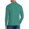 Pull-over à manches longues pour hommes 1/4 de CARWORNIC Slim Fit Stretch Coton Mock Neck Work Golf Shirts (vert foncé)