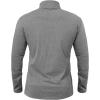 Pull-over 1/4 zip pour homme manches longues Slim Fit Stretch Cotton Mock Work Golf Shirts (Gris foncé)