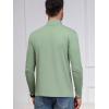 Pull-over à manches longues pour hommes 1/4 de CARWORNIC Slim Fit Stretch Coton Mock Neck Work Golf Shirts (Grass Green)