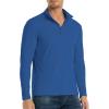 Pull-over à manches longues pour hommes 1/4 de CARWORNIC Slim Fit Stretch Coton Mock Neck Work Golf Shirts (Navy)