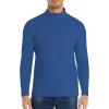 Pull-over à manches longues pour hommes 1/4 de CARWORNIC Slim Fit Stretch Coton Mock Neck Work Golf Shirts (Navy)