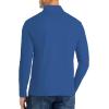 Pull-over à manches longues pour hommes 1/4 de CARWORNIC Slim Fit Stretch Coton Mock Neck Work Golf Shirts (Navy)
