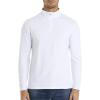 Pull-over à manches longues pour hommes 1/4 de CARWORNIC Slim Fit Stretch Coton Mock Neck Work Golf Shirts(White)