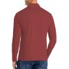 Pull-over à manches longues pour hommes 1/4 de CARWORNIC Slim Fit Stretch Coton Mock Neck Work Golf Shirts (Vin Rouge)