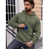 Pull-over Sweatshirts à capuche manches longues avec poche zippée pour hommes CARWORNIC (Army Green)