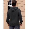 Pull-over Sweatshirts à capuche manches longues avec poche zippée (Noir)