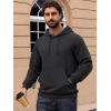 Pull-over Sweatshirts à capuche manches longues avec poche zippée (Noir)