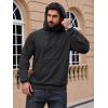 Pull-over Sweatshirts à capuche manches longues avec poche zippée (Noir)