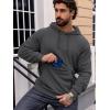 Pull-over Sweatshirts à capuche manches longues avec poche zippée (gris foncé)