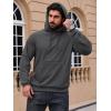 Pull-over Sweatshirts à capuche manches longues avec poche zippée (gris foncé)