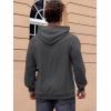 Pull-over Sweatshirts à capuche manches longues avec poche zippée (gris foncé)