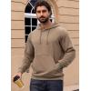 Pull-over Sweatshirts à capuche manches longues avec poche zippée (Khaki)
