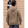 Pull-over Sweatshirts à capuche manches longues avec poche zippée (Khaki)