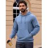 Pull-over Sweatshirts à capuche manches longues avec poche zippée (bleu clair)