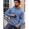 Pull-over Sweatshirts à capuche manches longues avec poche zippée (bleu clair)