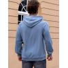 Pull-over Sweatshirts à capuche manches longues avec poche zippée (bleu clair)