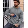 Pull-over Sweatshirts à capuche manches longues avec poche zippée (gris clair)
