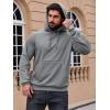 Pull-over Sweatshirts à capuche manches longues avec poche zippée (gris clair)