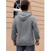 Pull-over Sweatshirts à capuche manches longues avec poche zippée (gris clair)