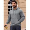 Pull-over Sweatshirts à capuche manches longues avec poche zippée (gris clair)