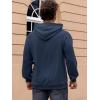 Pull-over Sweatshirts à capuche manches longues avec poche zippée (Navy-blue)