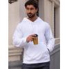 Pull-over Sweatshirts à capuche manches longues avec poche zippée (blanc)