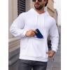 Pull-over Sweatshirts à capuche manches longues avec poche zippée (blanc)
