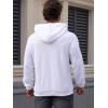 Pull-over Sweatshirts à capuche manches longues avec poche zippée (blanc)