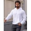 Pull-over Sweatshirts à capuche manches longues avec poche zippée (blanc)