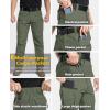 Pantalon tactique léger pour hommes CARWORNIC Ripstop Army Cargo militaire pantalons de randonnée en plein air résistant à l&rsquo;eau Pants(Army Green)