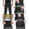 Pantalon tactique léger pour hommes CARWORNIC Ripstop Army Cargo Pants résistant à l&rsquo;eau Randonnée en plein air pantalons(noir)