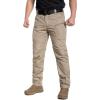 Pantalon tactique léger pour hommes CARWORNIC Ripstop Army Cargo Pants résistant à l&rsquo;eau Randonnée en plein air pantalons (Khaki)