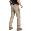 Pantalon tactique léger pour hommes CARWORNIC Ripstop Army Cargo Pants résistant à l&rsquo;eau Randonnée en plein air pantalons (Khaki)