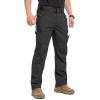 CARWORNIC Men&rsquo;s Stretch Ripstop Work Pants Flex résistant à l&rsquo;eau Pantalon de fret léger EDC opérateur Tactic Utility Pants(Black)