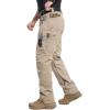 CARWORNIC Men&rsquo;s Stretch Ripstop Work Pants Flex résistant à l&rsquo;eau Pantalon de fret léger EDC opérateur Tactic Utility Pants(Khaki)