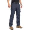 CARWORNIC Men&rsquo;s Stretch Ripstop Work Pants Flex résistant à l&rsquo;eau Pantalon de fret léger EDC opérateur pantalons d&rsquo;utilité tactique (Navy Blue)