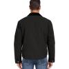 Veste de coton d&rsquo;hiver pour homme rembourrée chaude doublée Cargo Jacket de travail régulier Fit Casual Lapel Trucker Coat(Noir)