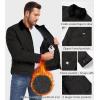 Veste de coton d&rsquo;hiver pour homme rembourrée chaude doublée Cargo Jacket de travail régulier Fit Casual Lapel Trucker Coat(Noir)