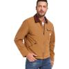 Veste de coton d&rsquo;hiver pour homme rembourrée chaude doublée Cargo Jacket de travail régulier Fit Casual Lapel Trucker Coat (Brown)