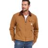 Veste de coton d&rsquo;hiver pour homme rembourrée chaude doublée Cargo Jacket de travail régulier Fit Casual Lapel Trucker Coat (Brown)