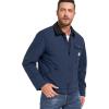 Veste de coton d&rsquo;hiver pour hommes CARWORNIC Chaud matelassée doublée Cargo Jacket de travail régulier Fit Casual Lapel Trucker Coat (Navy Blue)