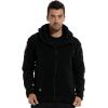 Veste à capuche de sport tactique militaire chaud pour hommes (Noir)