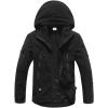 Veste à capuche de sport tactique militaire chaud pour hommes (Noir)