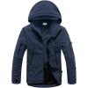 Veste à capuche Fleece de sport tactique militaire chaud pour hommes (Marine noire)